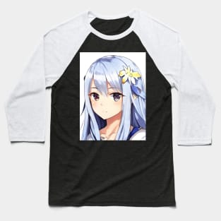 Anime Girl Face is Daydreaming Baseball T-Shirt